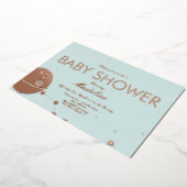 Mond und Stars Babydusche gepresst Foil in Foil Folieneinladung (Gedreht)