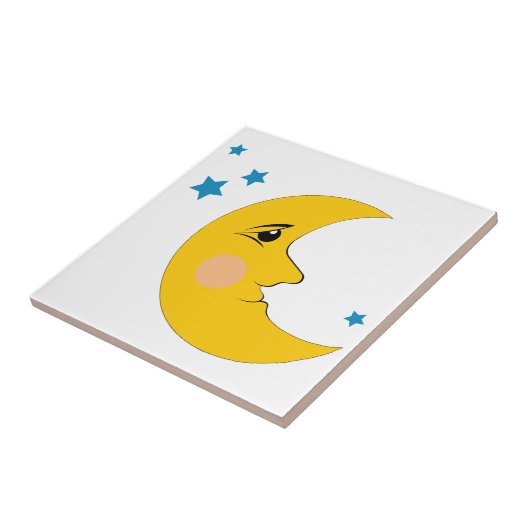 Mond und Stars Fliese (Seite)