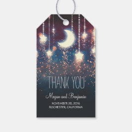 Mond und Stars Hochzeit Geschenkanhänger