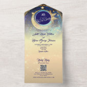 Mond und Stars Hochzeiten in einer Einladung (Innen Boden)