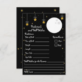 Mond und Stars Kinderdusche Vorhersagen & gut woll Einladung (Vorne/Hinten)