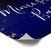 Mond und Stars Mimosa Bar signieren Plakat (Ecke)