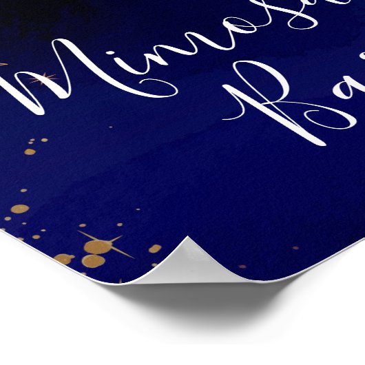 Mond und Stars Mimosa Bar signieren Plakat (Ecke)