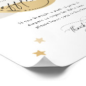 Mond und Stars Windelwindeln Schild Graue Babydusc (Ecke)