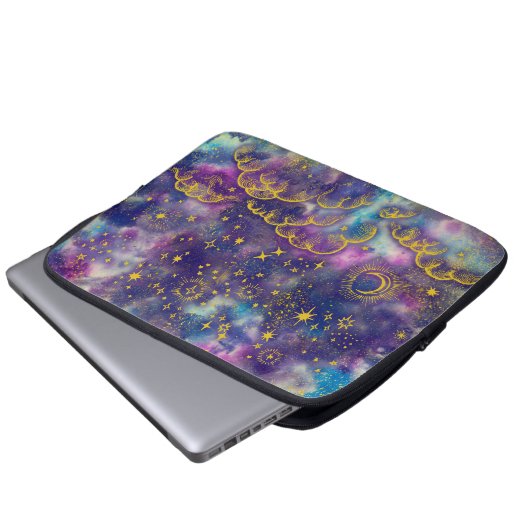 "Mond-und Stern-" Laptop-Hülsen-Neopren Laptopschutzhülle (Vorne Knopf)