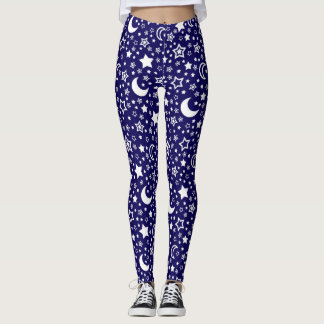 Mond-und Stern-Leggings für Frauen Leggings