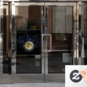 Mond und Sternbilder Fensteraufkleber (Büro Tür)