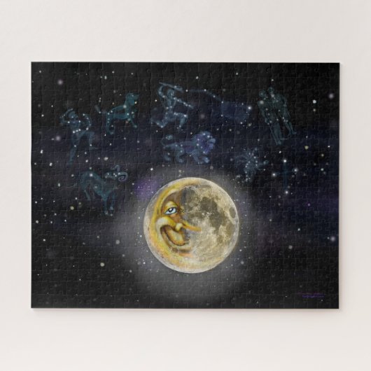 Mond und Sternbilder Puzzle (Horizontal)