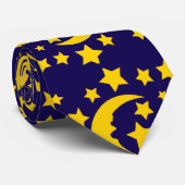 Mond- und Sternchen-Vereinbarung Krawatte (Gerollt)