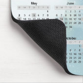 Mond und Sterne 2027 Kalender Mousepad (Ecke)