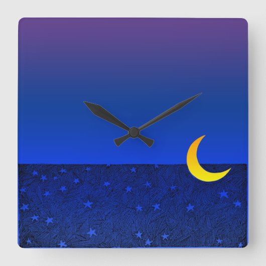 Mond und Sterne Abend Uhr (Vorderseite)