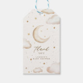 Mond und Sterne Baby Shower Danke-Anhänger Geschenkanhänger (Vorderseite)