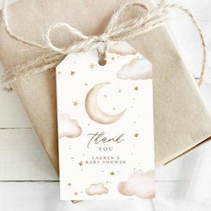 Mond und Sterne Baby Shower Dankeschön-Anhänger Geschenkanhänger