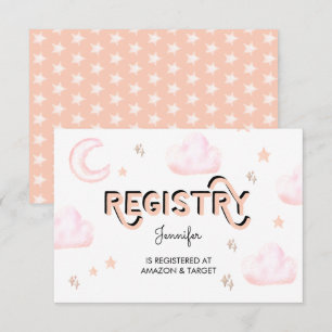 Mond und Sterne Baby Shower Einladungskarte