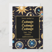 Mond und Sterne Celestial 2 Einladung (Vorderseite)