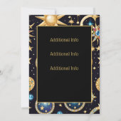 Mond und Sterne Celestial 2 Einladung (Rückseite)