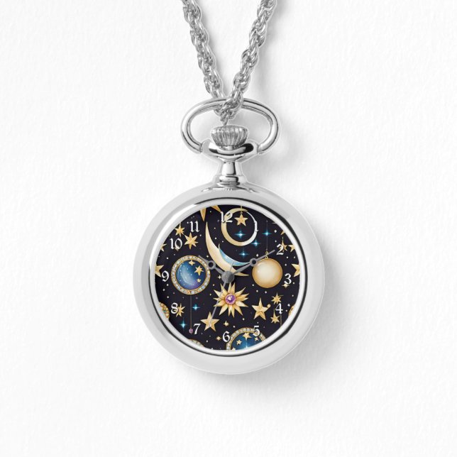 Mond und Sterne Celestial Armbanduhr (Vorderseite)