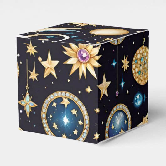 Mond und Sterne Celestial Cube Geschenkschachtel (Vorderseite)