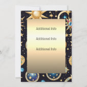 Mond und Sterne Celestial Einladung (Rückseite)