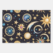 Mond und Sterne Celestial Geschenkpapier Set (Vorderseite 2)