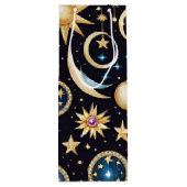 Mond und Sterne Celestial Geschenktüte Für Weinflaschen (Rückseite)