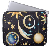 Mond und Sterne Celestial Laptopschutzhülle (Vorderseite)