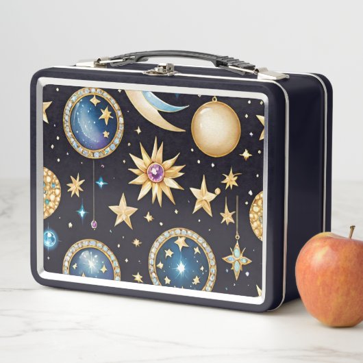 Mond und Sterne Celestial Metall Brotdose (Beispiel)