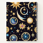 Mond und Sterne Celestial Notizblock (Rückseite)
