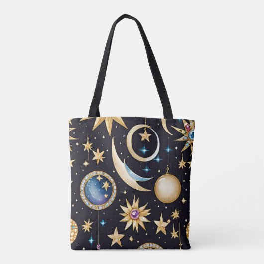 Mond und Sterne Celestial Tasche (Rückseite)