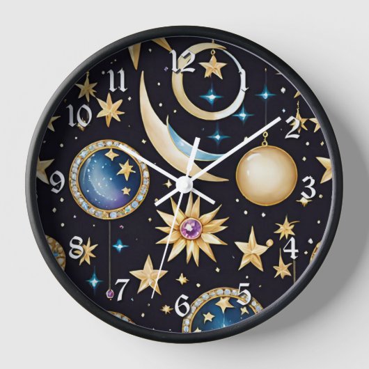 Mond und Sterne Celestial Uhr (Vorderseite)