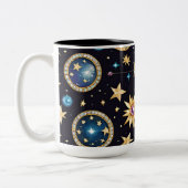 Mond und Sterne Celestial Zweifarbige Tasse (Links)