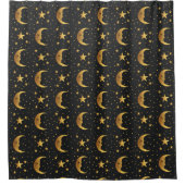 Mond und Sterne Duschvorhang (Vorderseite)