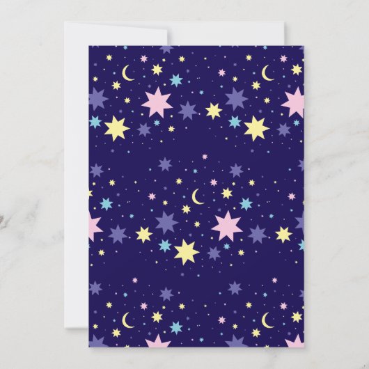 Mond und Sterne. Einladung (Rückseite)