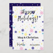 Mond und Sterne. Einladung (Vorne/Hinten)