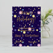 Mond und Sterne. Folieneinladung (Stehend vorne)