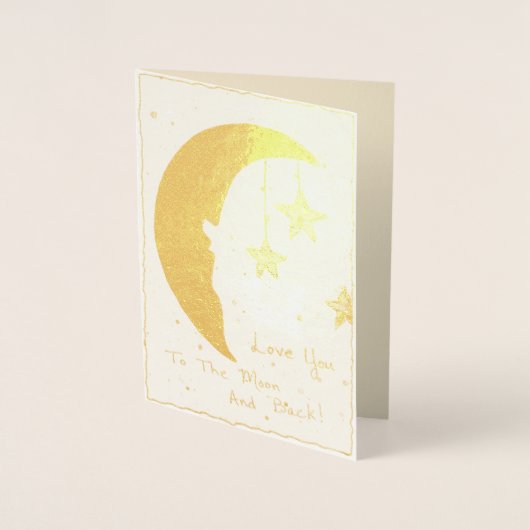 Mond und Sterne Folienkarte (Vorderseite)