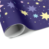 Mond und Sterne. Geschenkpapier (Rolleneckpunkt)