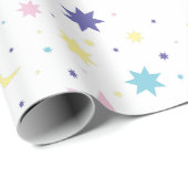 Mond und Sterne. Geschenkpapier (Rolleneckpunkt)