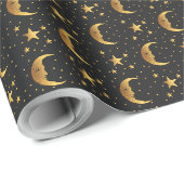 Mond und Sterne Geschenkpapier (Rolleneckpunkt)