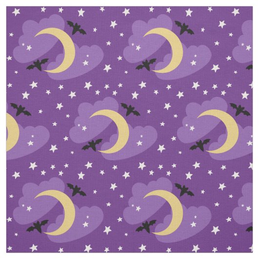 Mond und Sterne | Halloween Fabric Stoff (Muster)