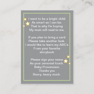 Mond und Sterne holen eine Buch-Karte Begleitkarte