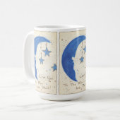 Mond und Sterne Kaffeetasse (Vorderseite Links)
