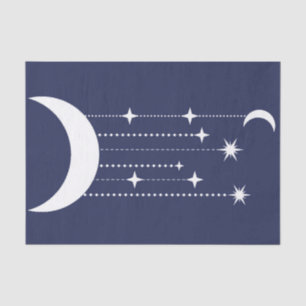 Mond und Sterne lila Nachthimmel Perlen Seidenpapier