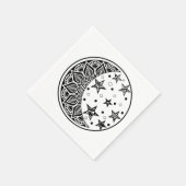 Mond und Sterne Mandala Serviette (Ecke)