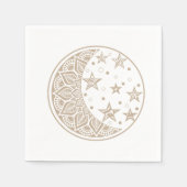 Mond und Sterne Mandala Serviette (Vorderseite)