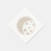 Mond und Sterne Mandala Serviette (Ecke)