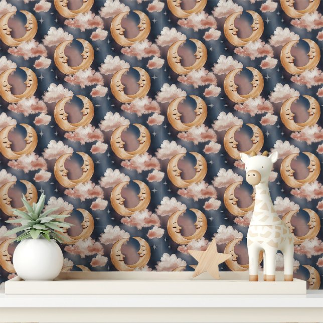 Mond und Sterne mit Wolken Tapete (Von Creator hochgeladen)