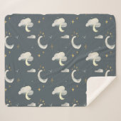 Mond und Sterne Nachthimmel Sherpadecke (Vorderseite (Horizontal))