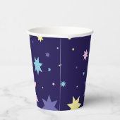 Mond und Sterne. Pappbecher (Rechts)