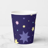 Mond und Sterne. Pappbecher (Vorderseite)